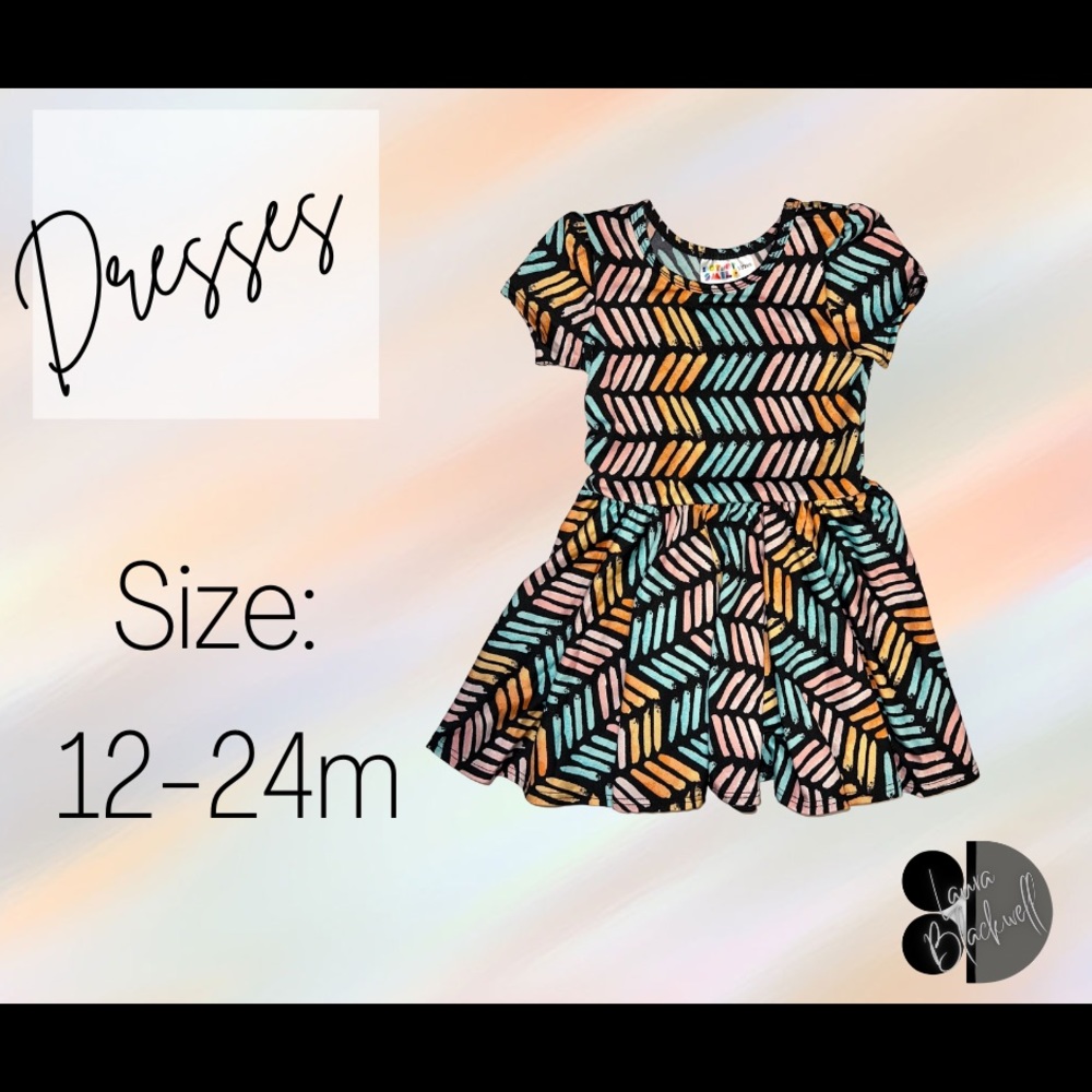 DotDotSmile 12-24m dress. NWT. Classic cap.